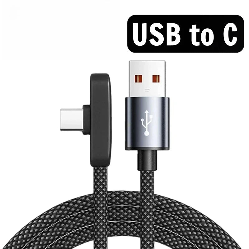 Right Angle USB Type C Charging Cable