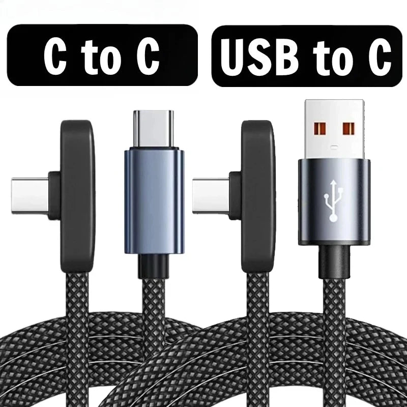 Right Angle USB Type C Charging Cable