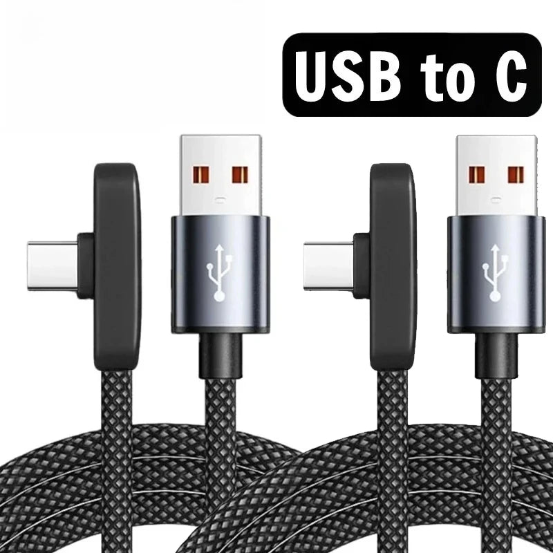 Right Angle USB Type C Charging Cable