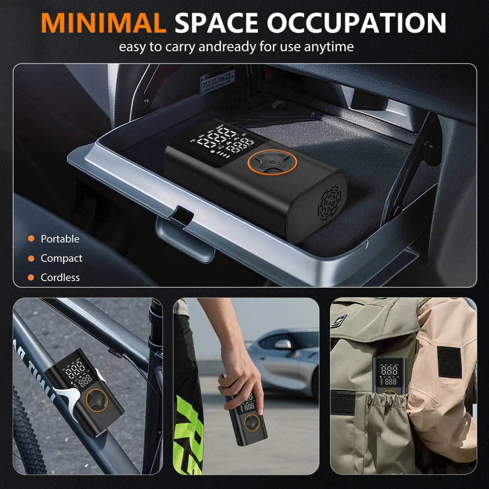 Portable Tire Inflator Air Pump Set