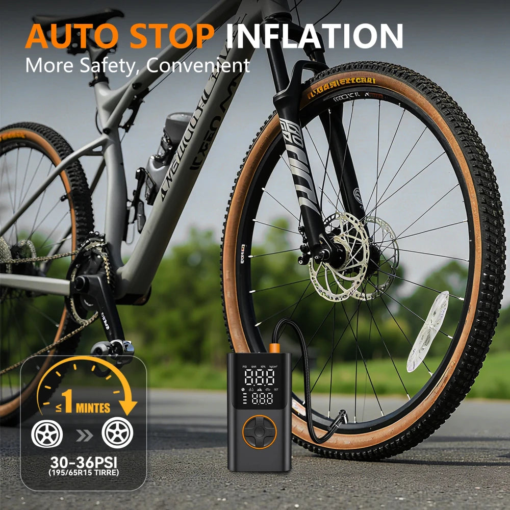 Portable Tire Inflator Air Pump Set