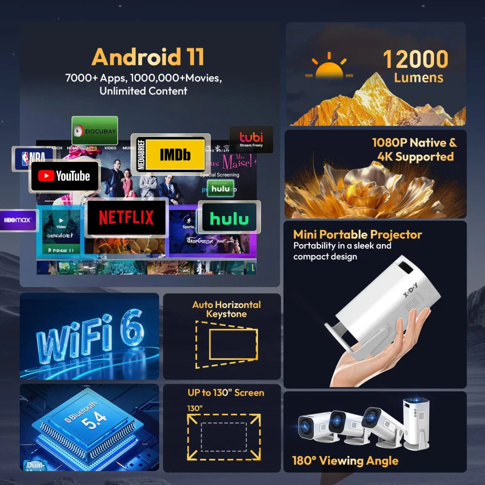 Portable Mini Smart Projector