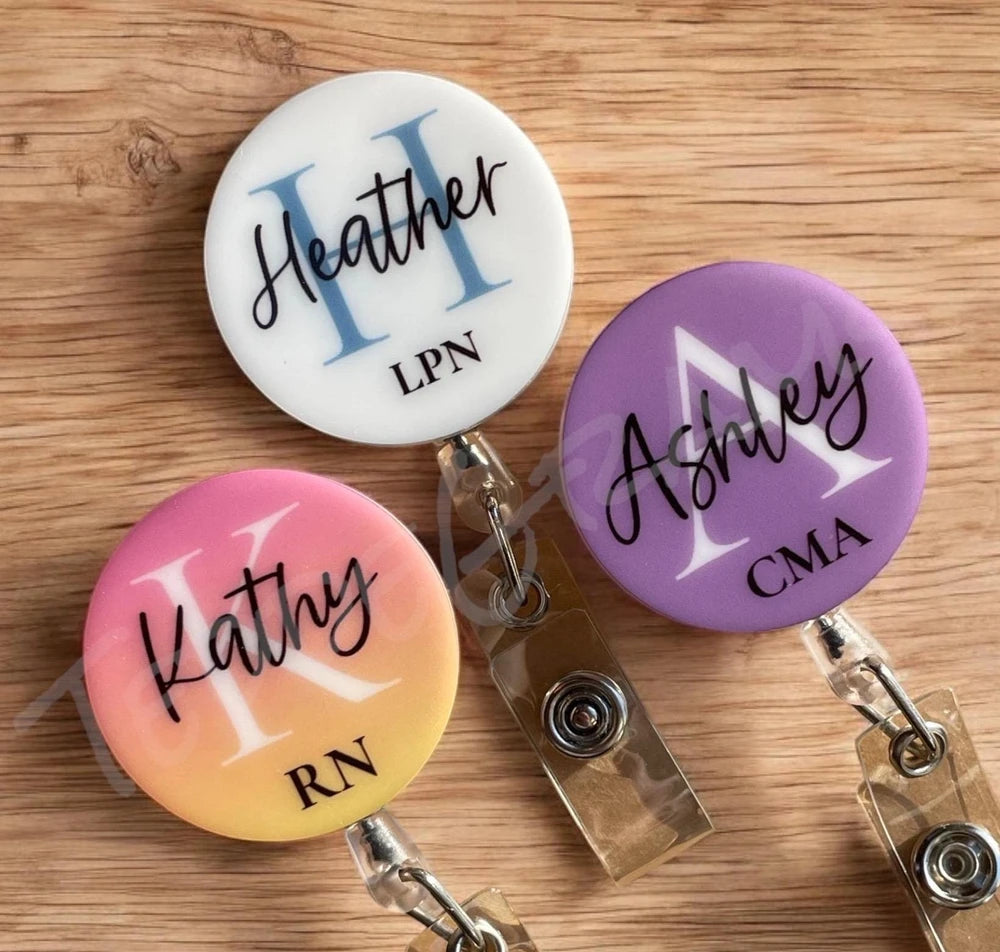 Personalized Retractable Nurse Badge Reel
