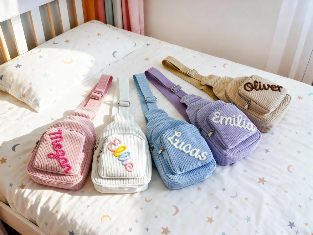 Personalized Toddler Corduroy Sling Bag