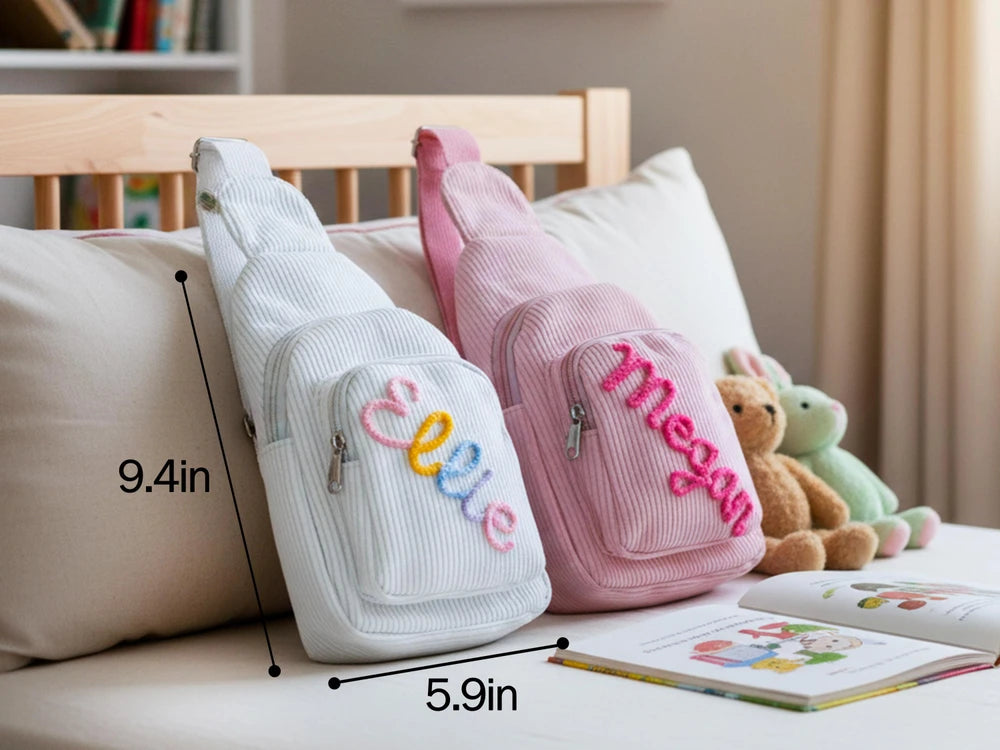 Personalized Toddler Corduroy Sling Bag