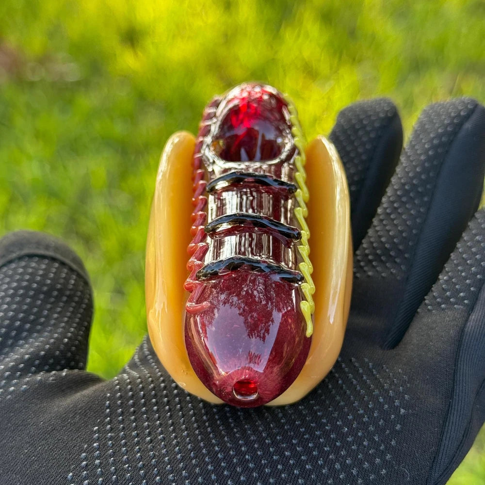Hotdog Glass Tobacco Pipe
