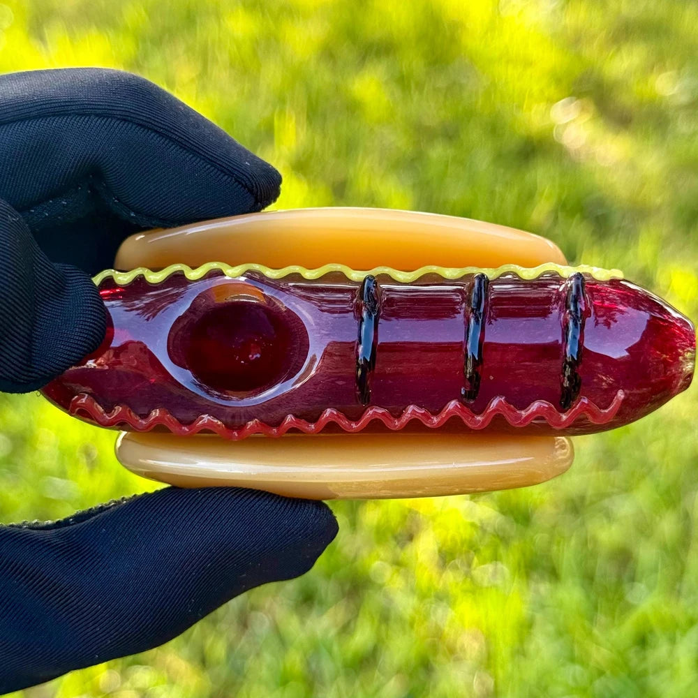 Hotdog Glass Tobacco Pipe