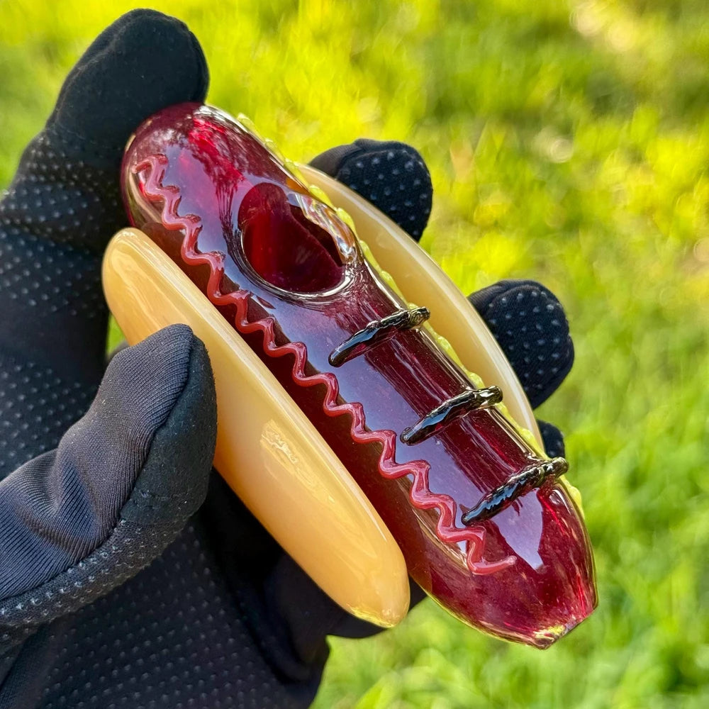 Hotdog Glass Tobacco Pipe