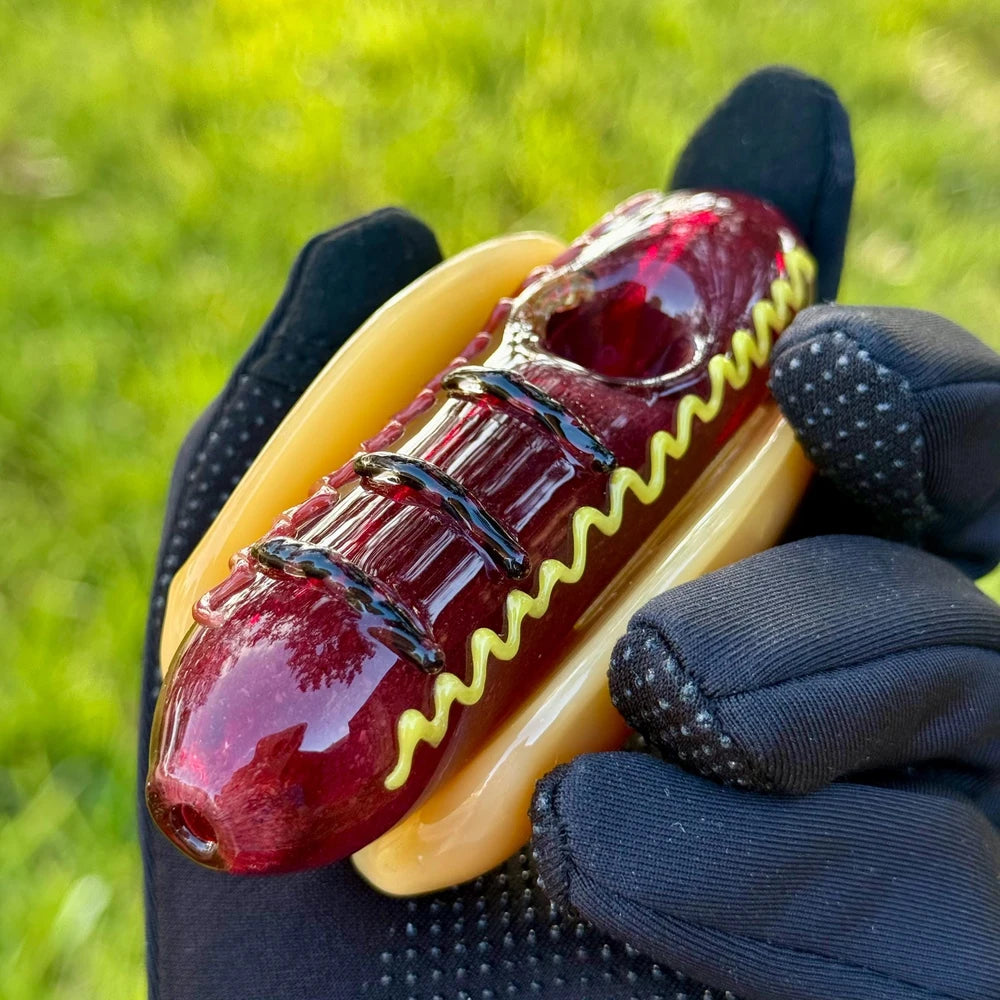 Hotdog Glass Tobacco Pipe