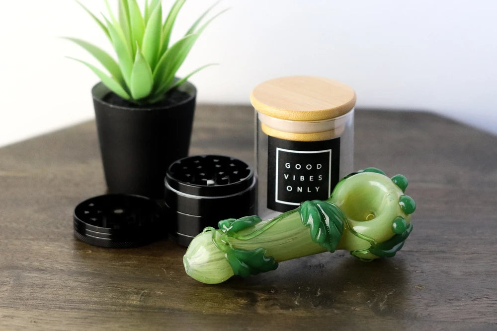 Glass Pipe Grinder Jar Set