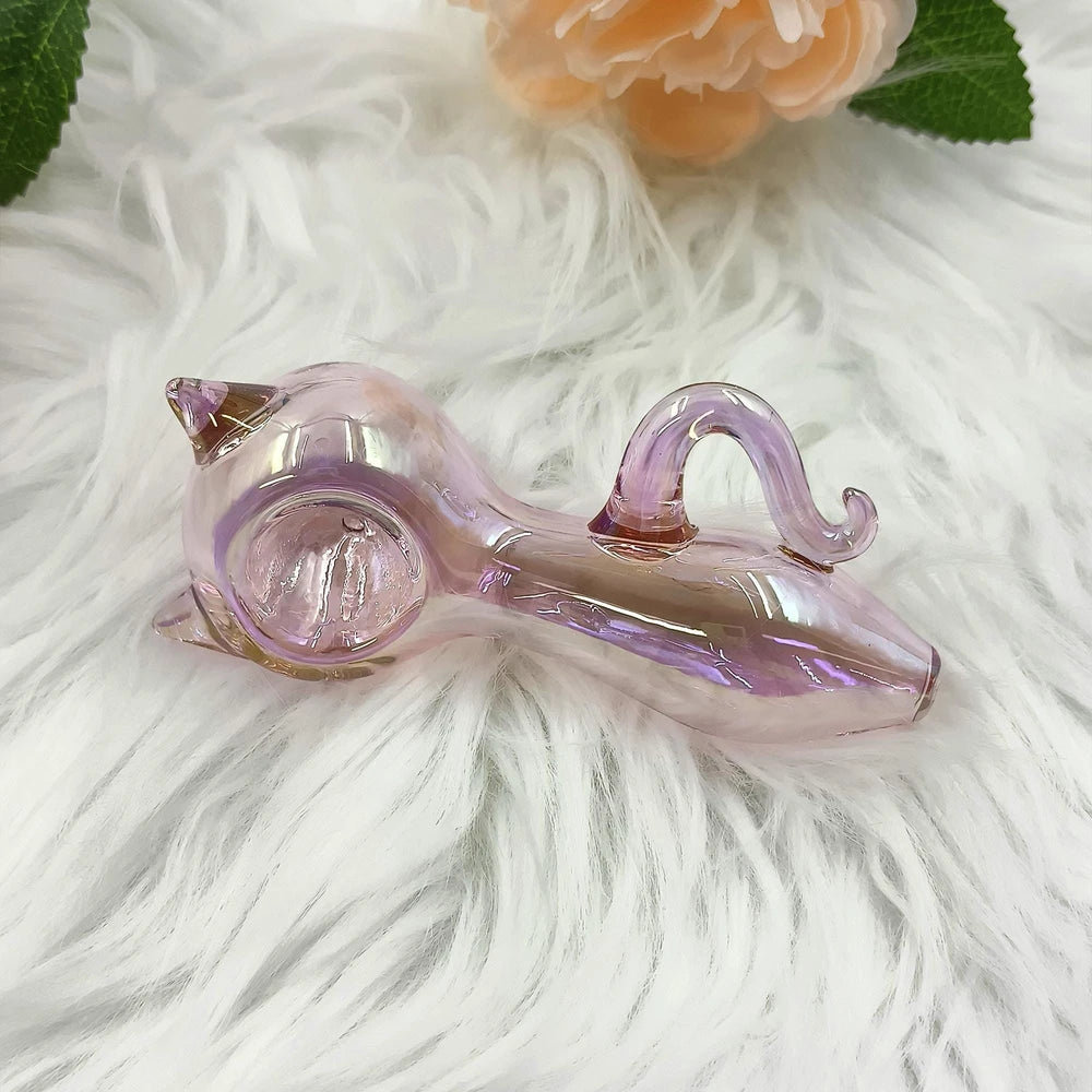 Pink Cat Glass Pipe