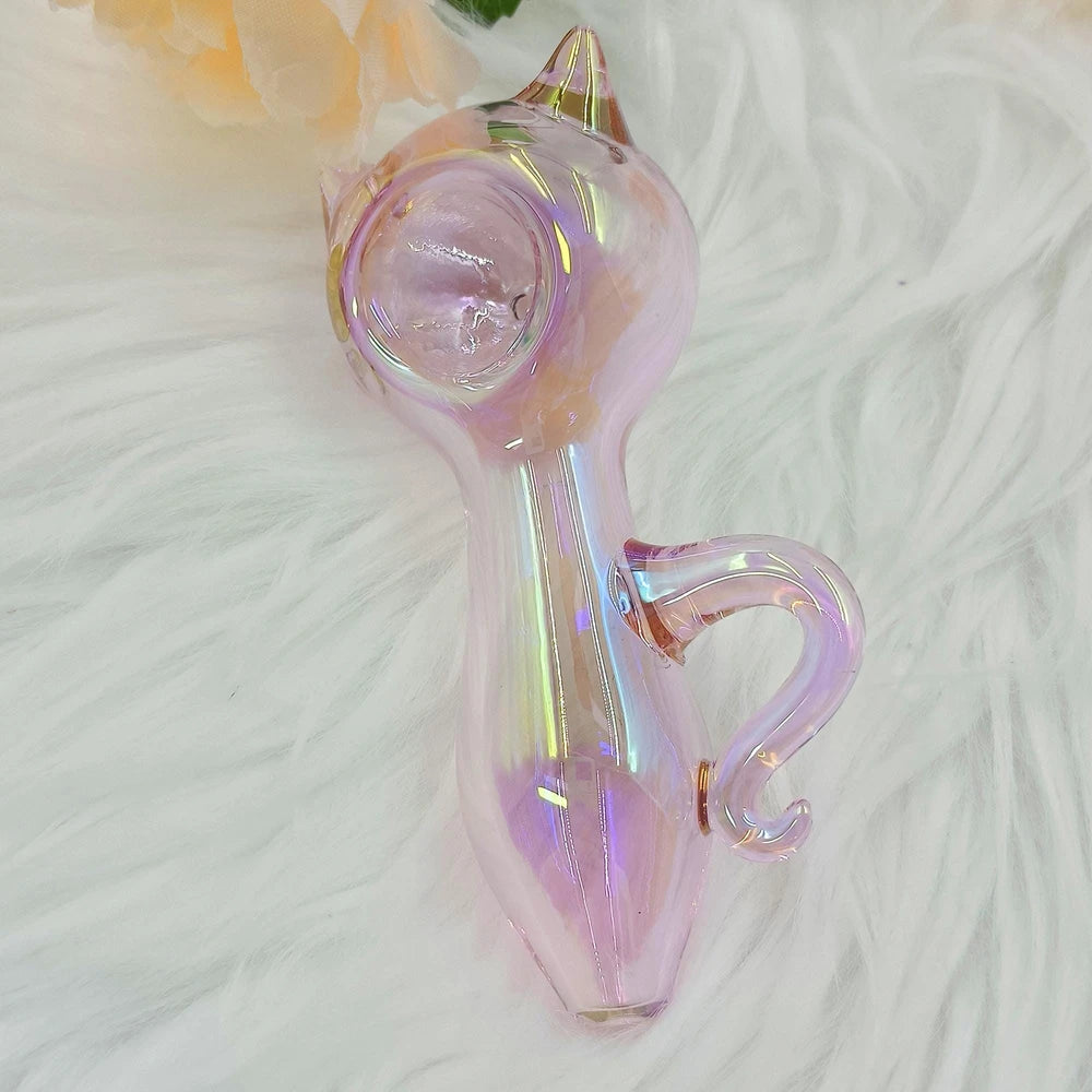 Pink Cat Glass Pipe