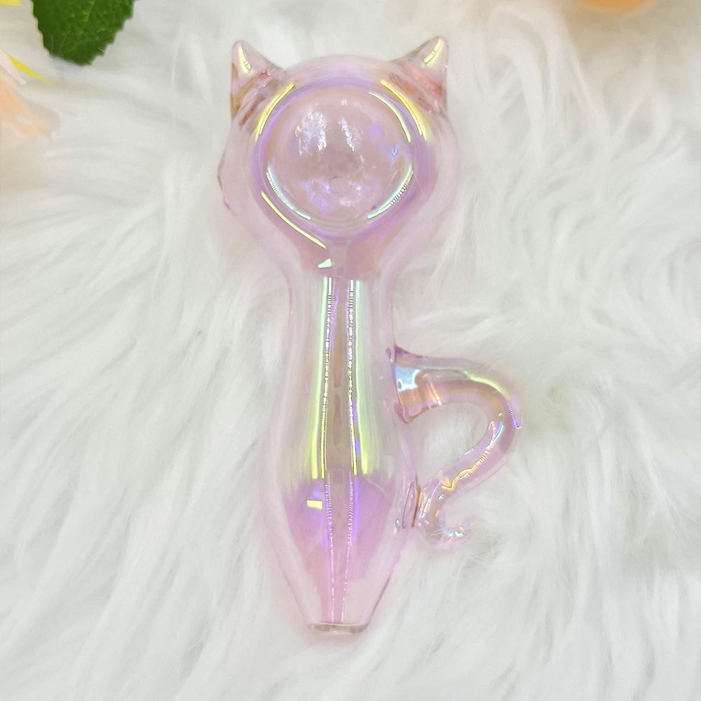 Pink Cat Glass Pipe