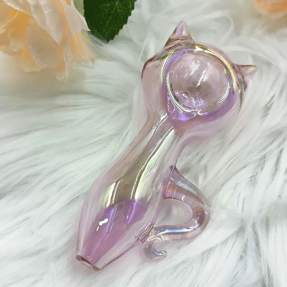 Pink Cat Glass Pipe