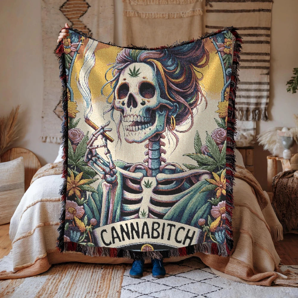 Cannabis Friendly Mom Woven Blanket