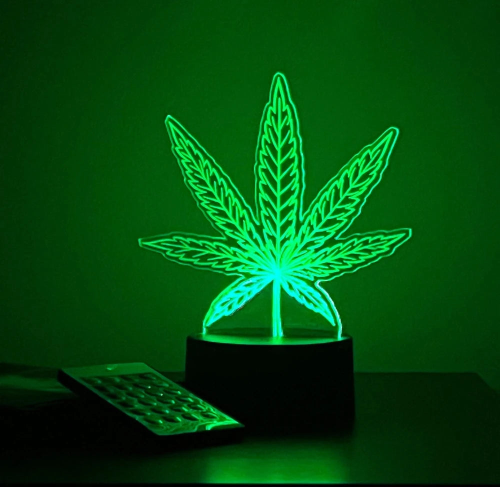 Cannabis Leaf LED Lamp