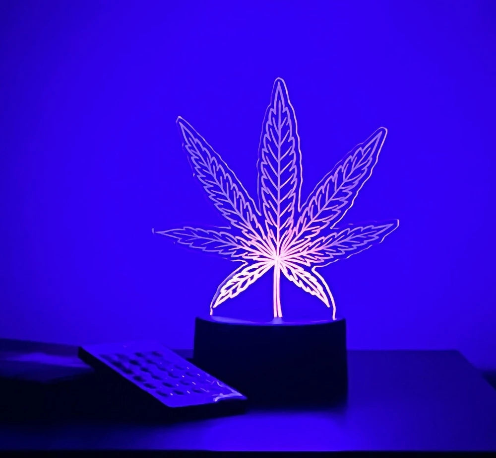 Cannabis Leaf LED Lamp