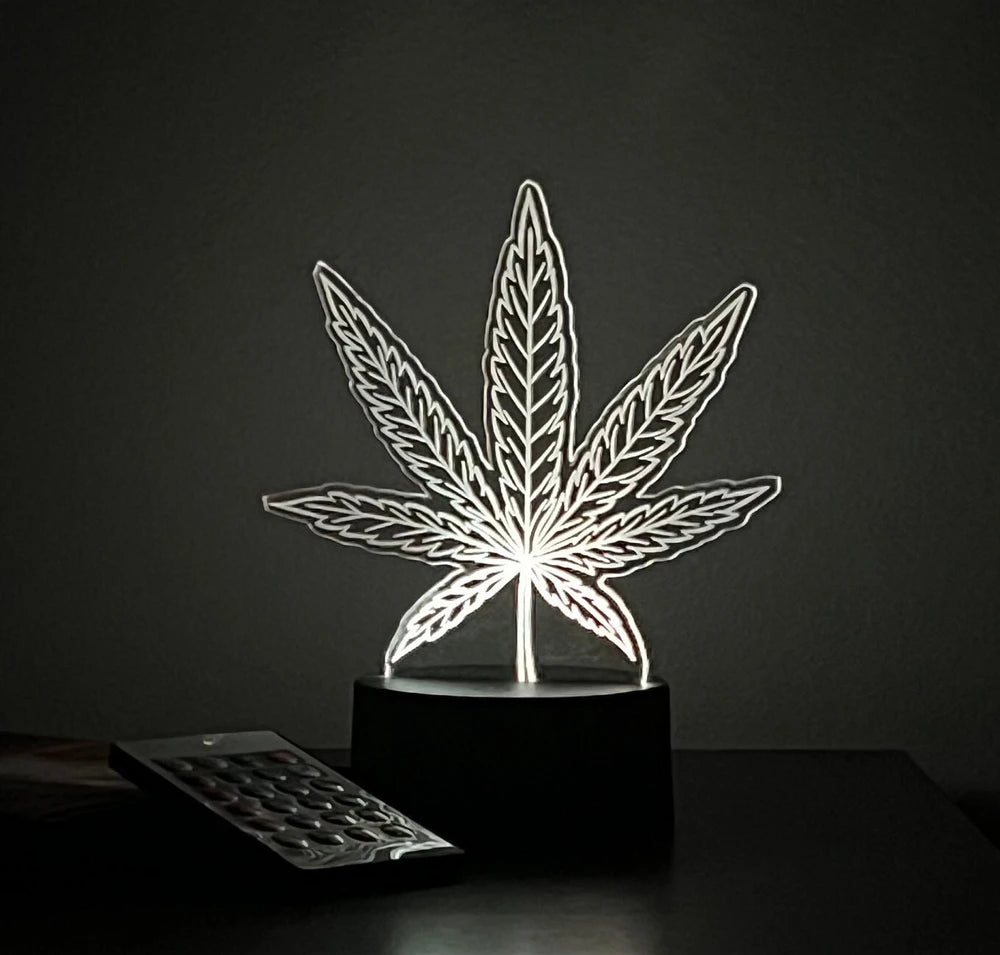 Cannabis Leaf LED Lamp