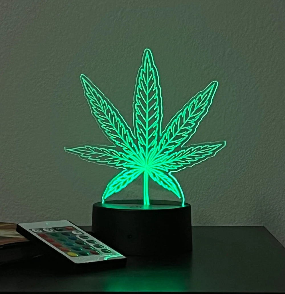Cannabis Leaf LED Lamp