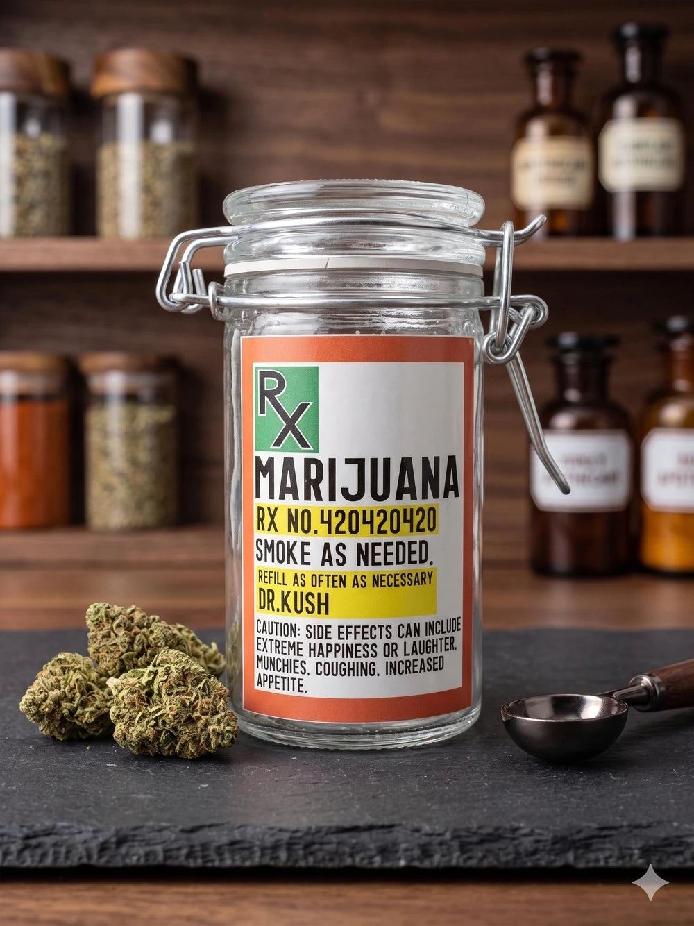 Airtight Glass Herb Stash Jar