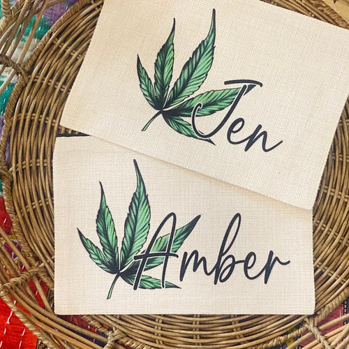 Cannabis Leaf Cosmetic Pouch