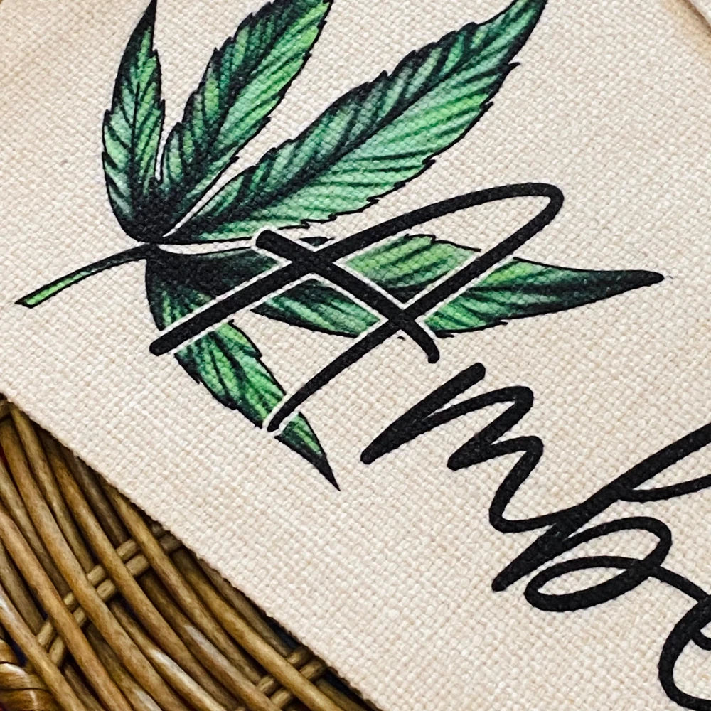 Cannabis Leaf Cosmetic Pouch
