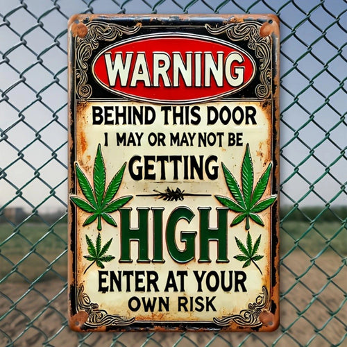 Cannabis Warning Metal Sign
