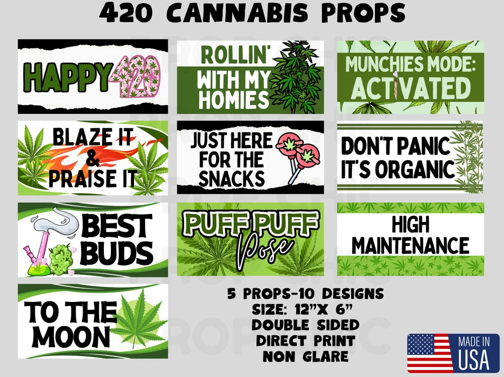 Cannabis Party Photo Booth Props