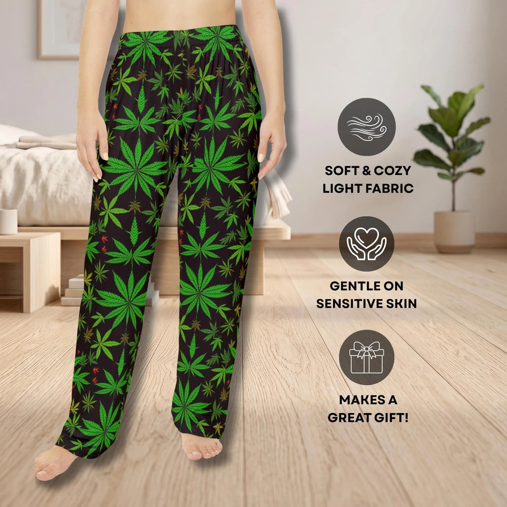 Colorful Cannabis Pajama Bottoms