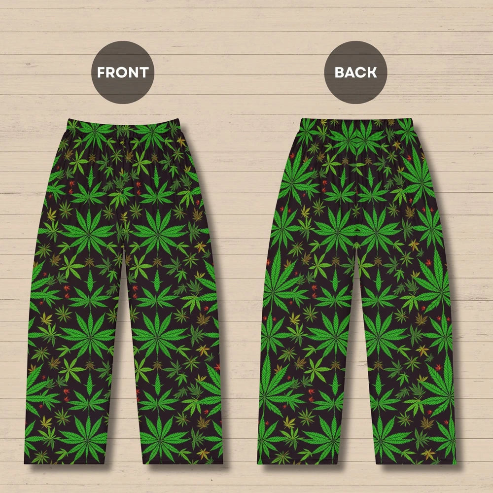 Colorful Cannabis Pajama Bottoms