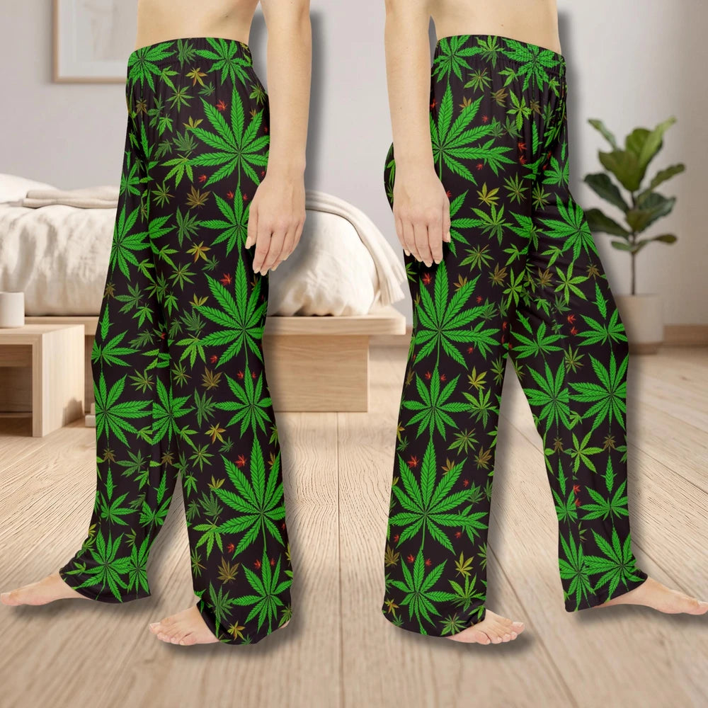 Colorful Cannabis Pajama Bottoms