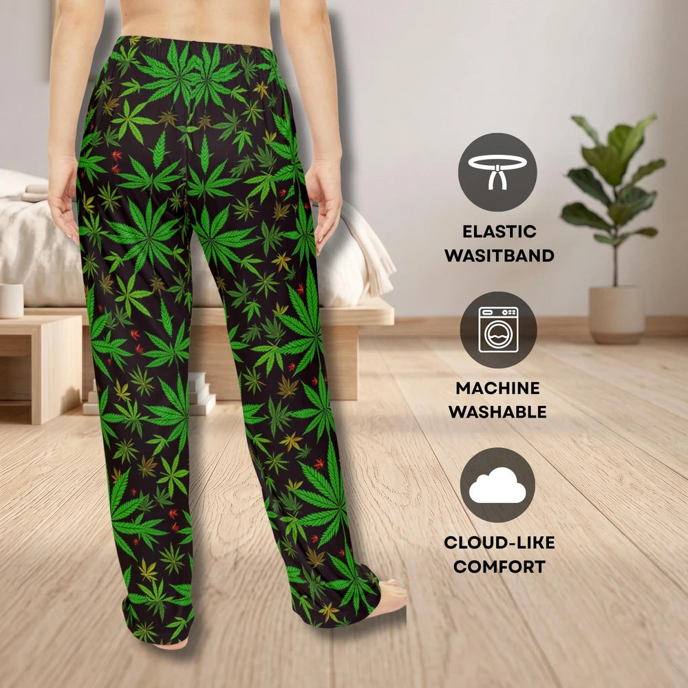 Colorful Cannabis Pajama Bottoms