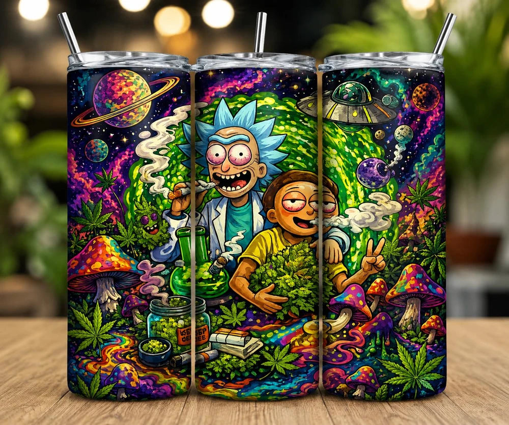 Trippy Space Stoner Stainless Steel Tumbler
