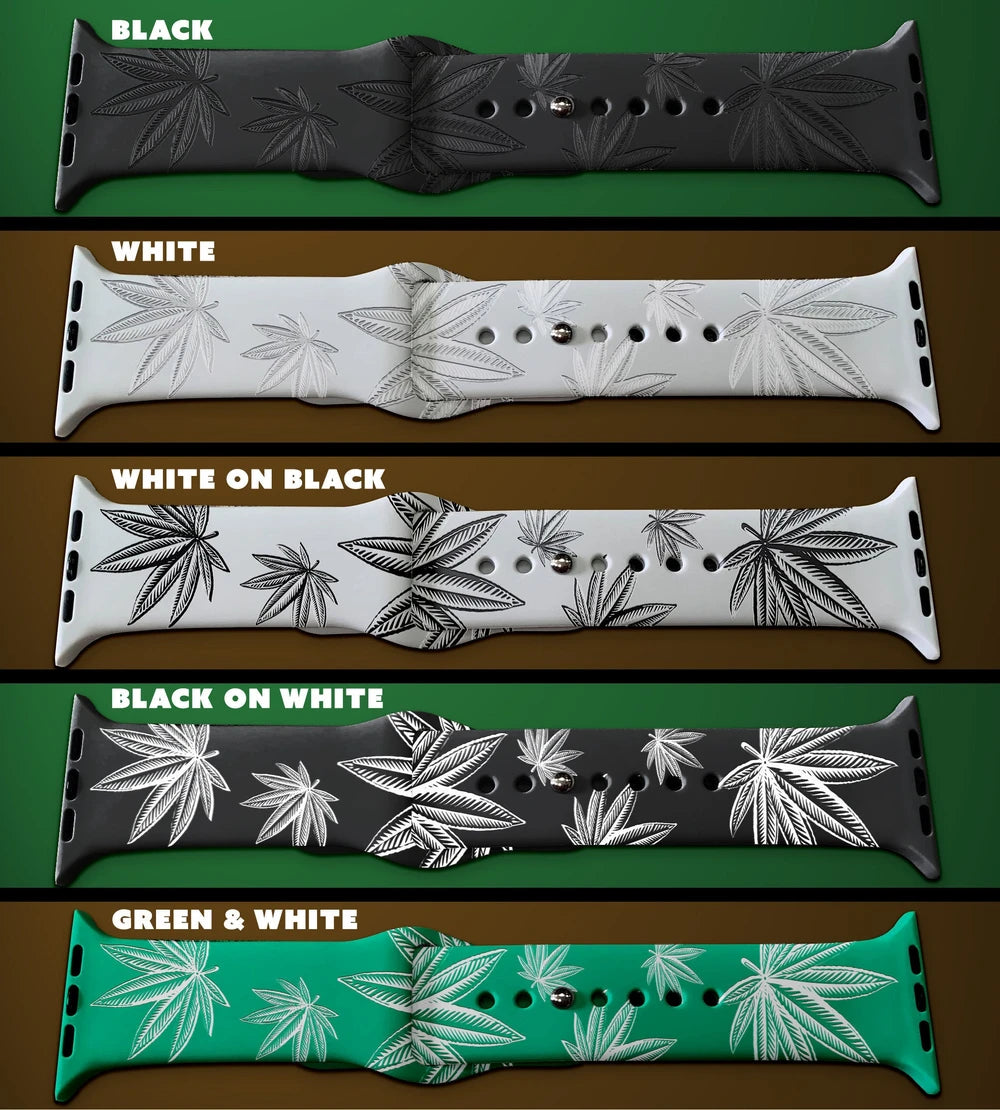 Cannabis Leaf Silicone Watch Band