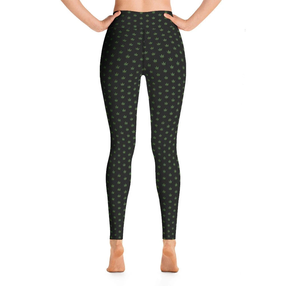 Pot Leaf Yoga Leggings