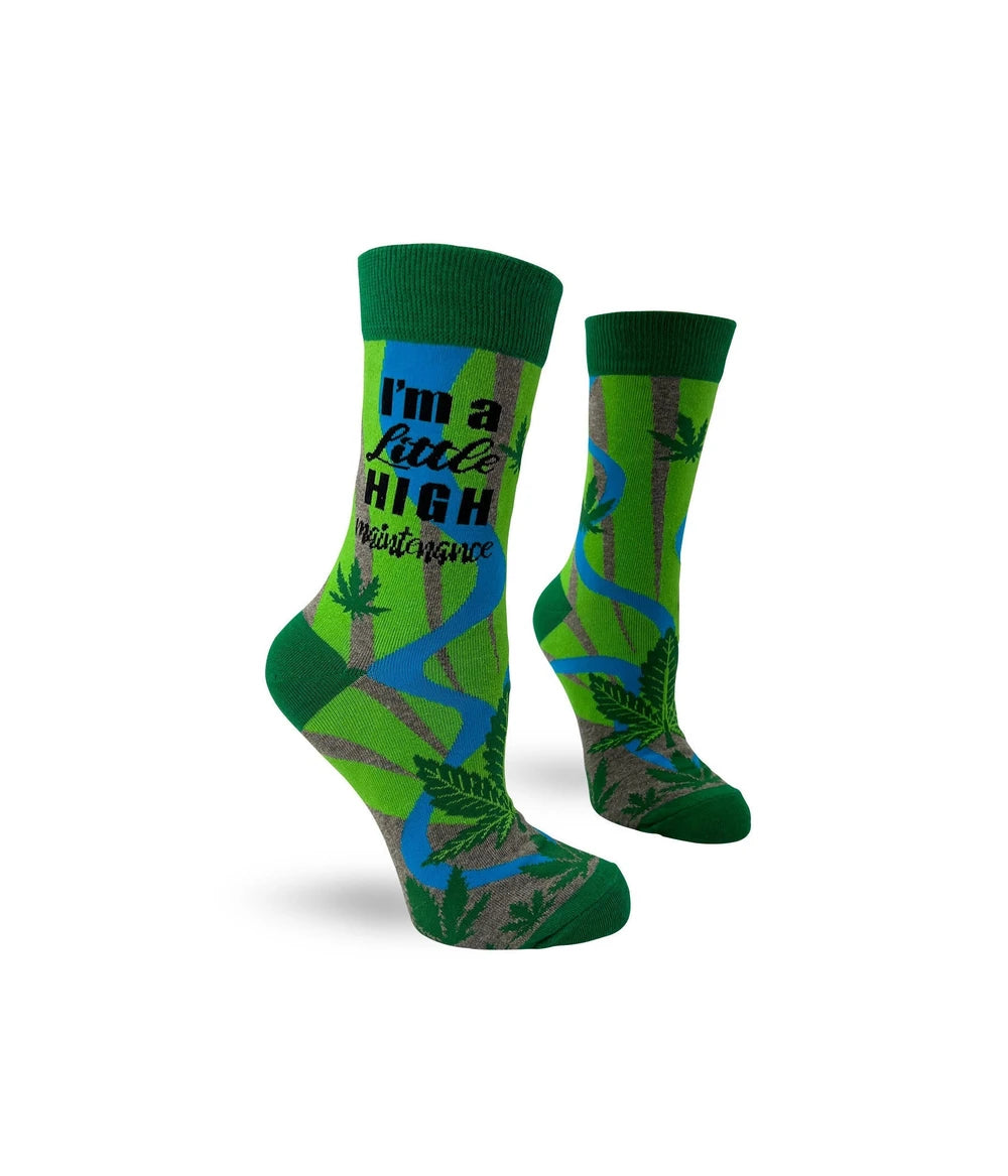 Cannabis Novelty Crew Socks