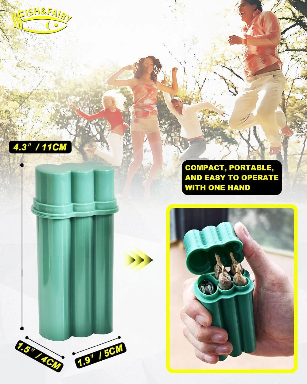 Plastic Pre-Roll Cone Holder Case