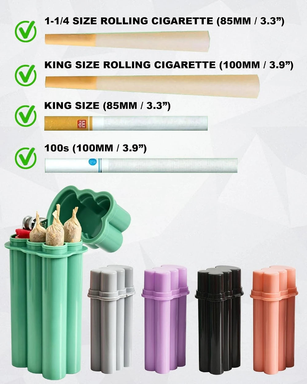 Plastic Pre-Roll Cone Holder Case