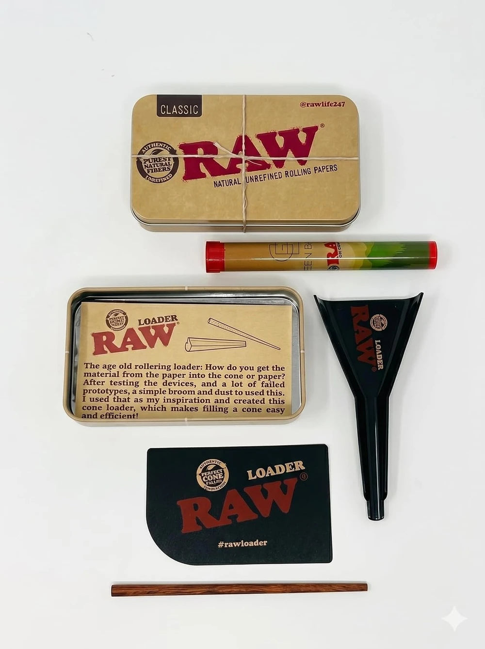 RAW Pre Rolled Cone Loader Kit