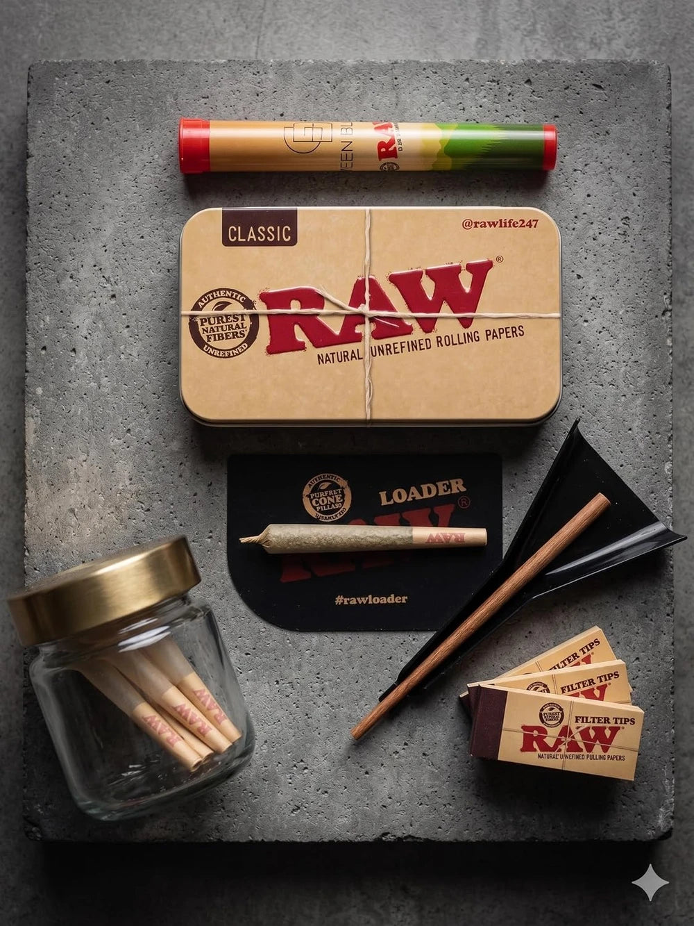RAW Pre Rolled Cone Loader Kit