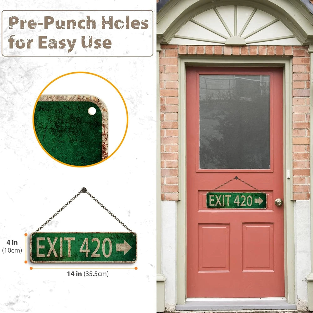 Vintage Street Sign Bar Set