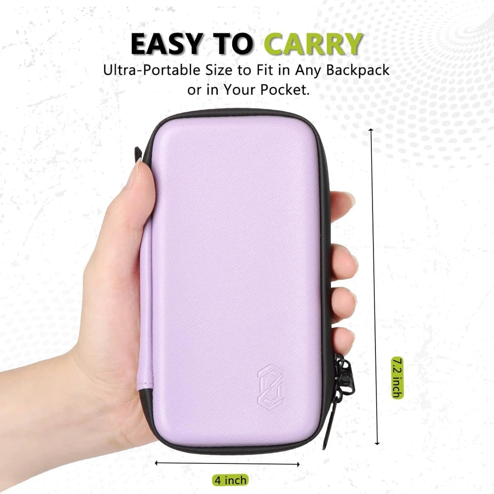 Purple Hard Shell Pocket Organizer Case