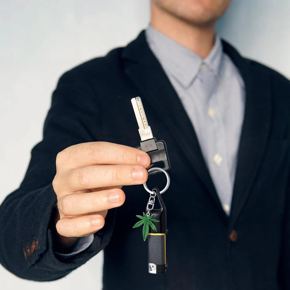 Cinnvoice Weed Keychain Lighter Holder Set