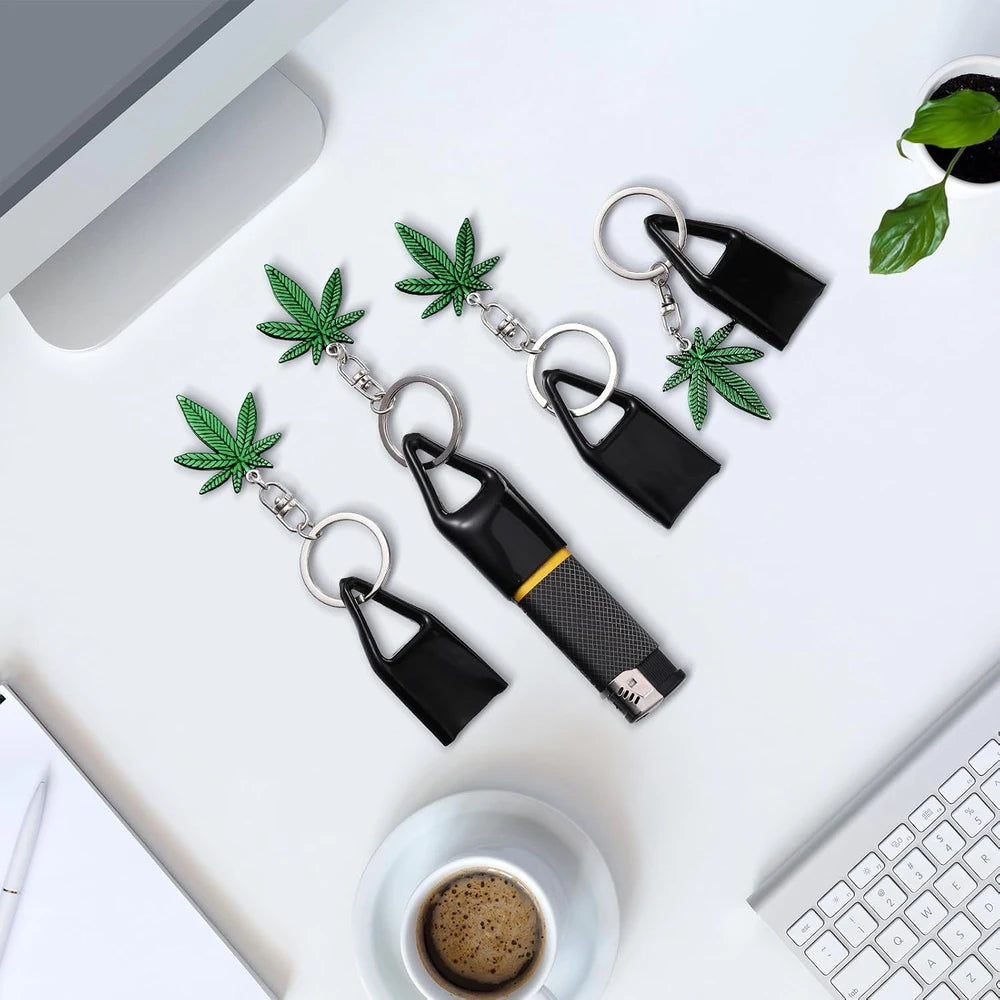 Cinnvoice Weed Keychain Lighter Holder Set