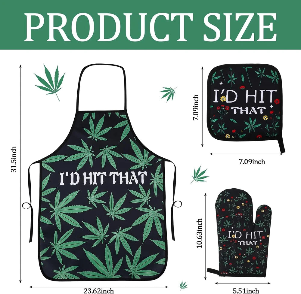 Reallnaive Marijuana Themed Kitchen Accessory Set