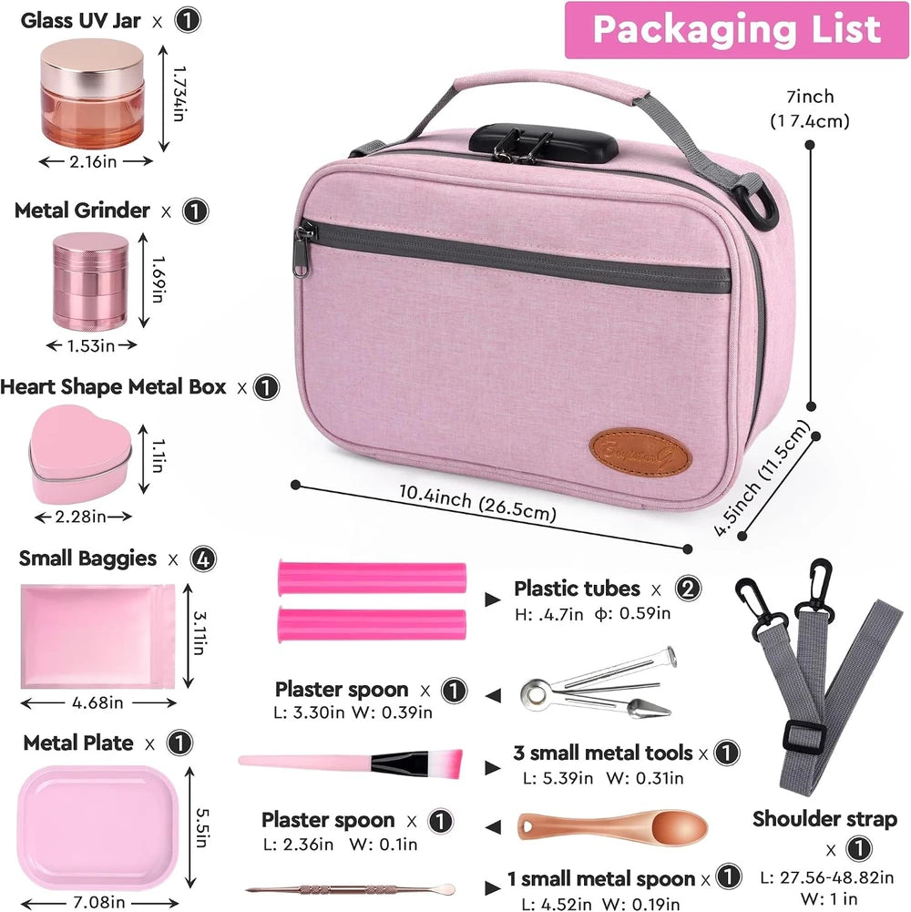 Pink Carbon Lined Travel Case
