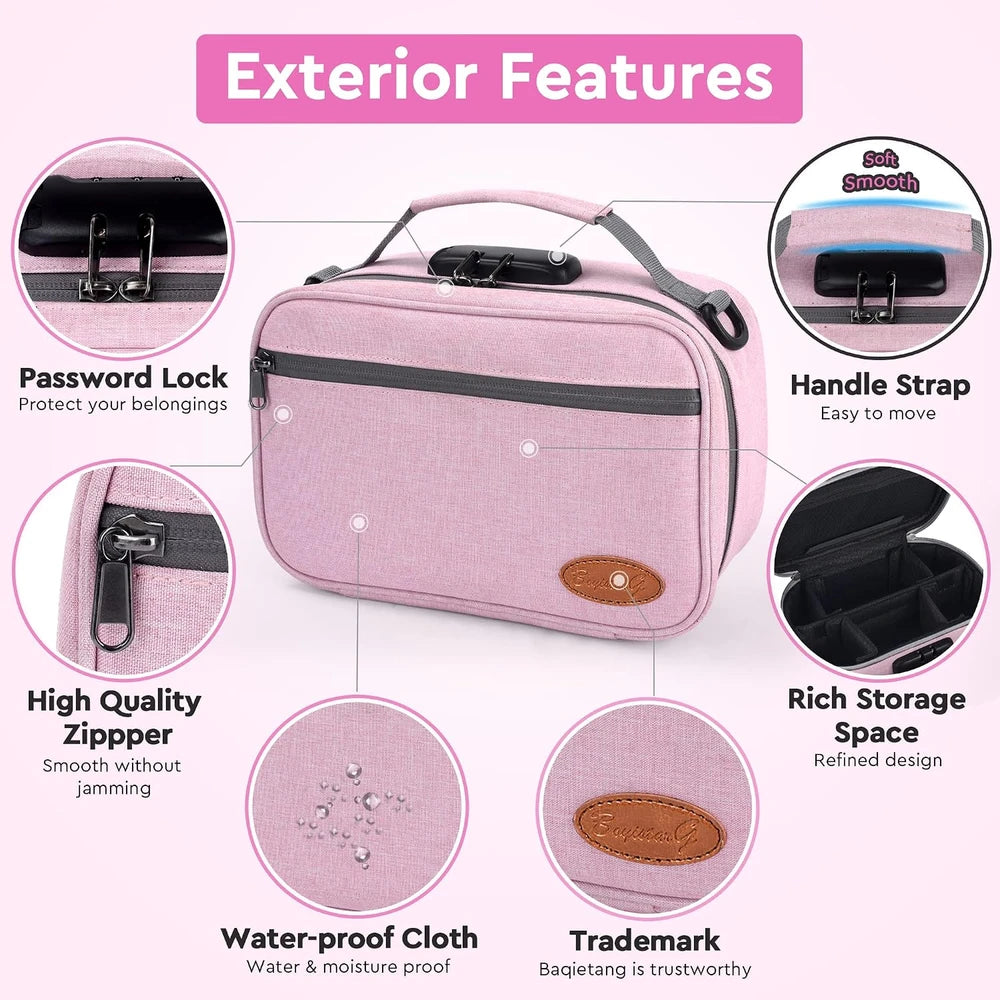 Pink Carbon Lined Travel Case