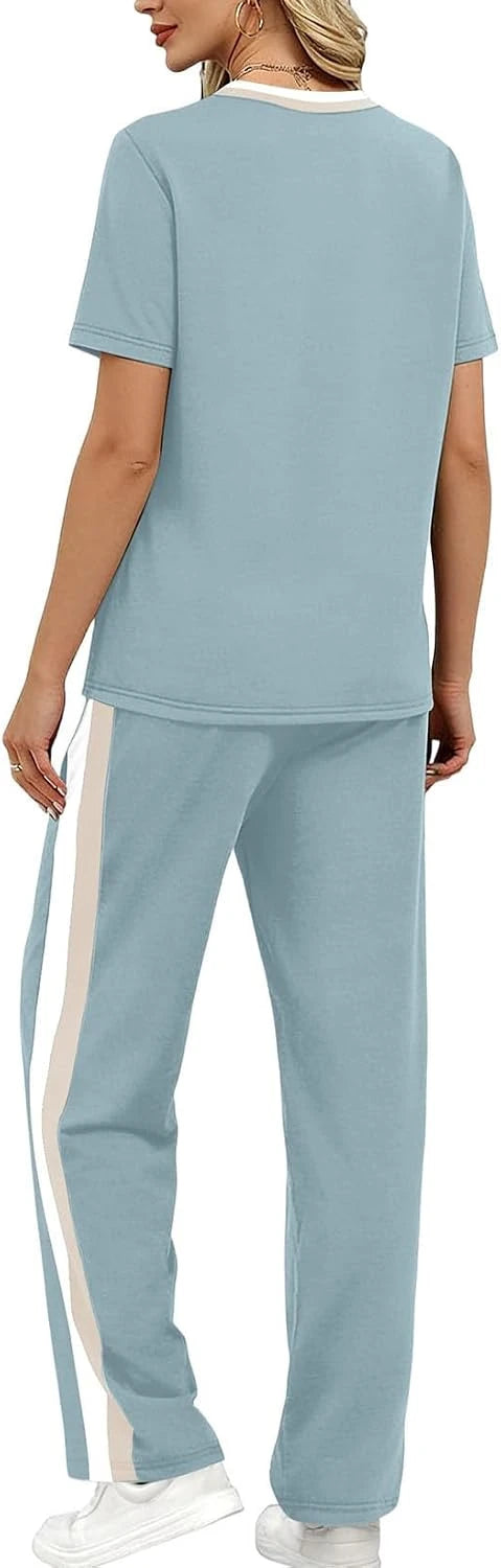 Two Piece Short Sleeve Lounge Set