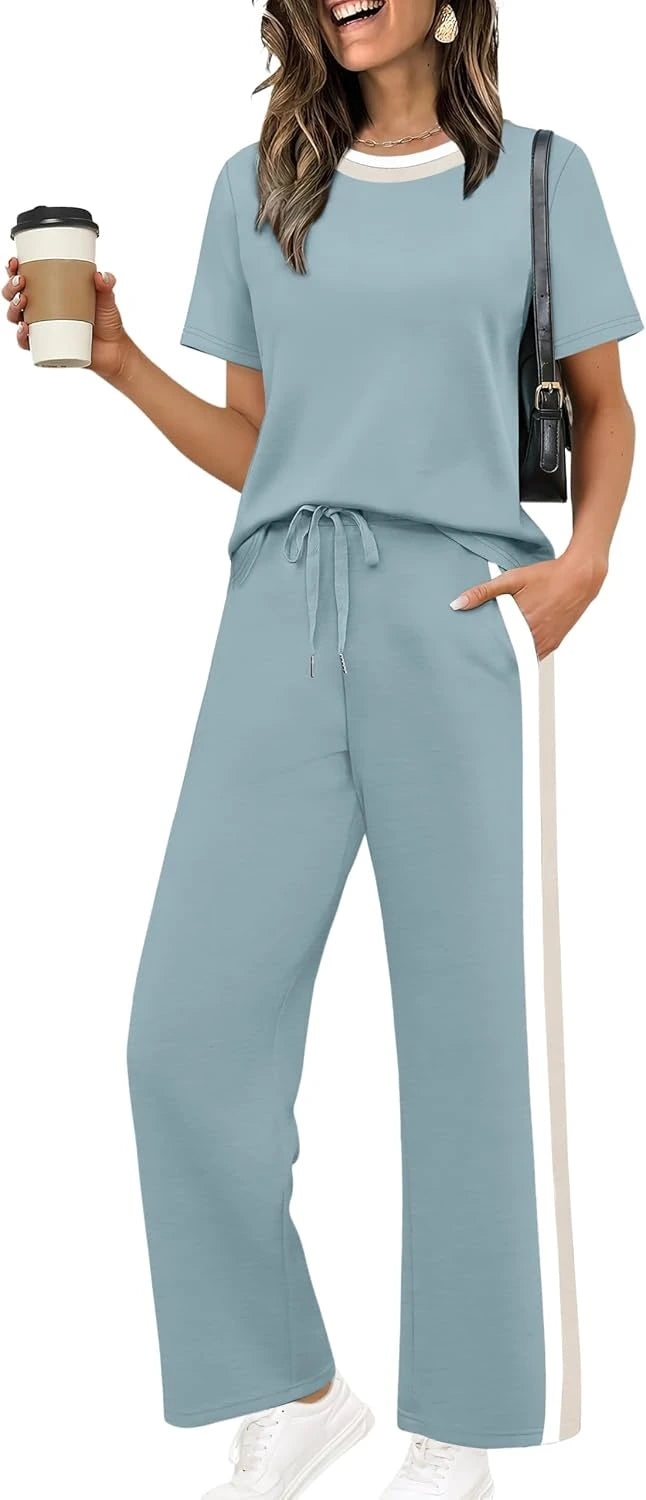 Two Piece Short Sleeve Lounge Set