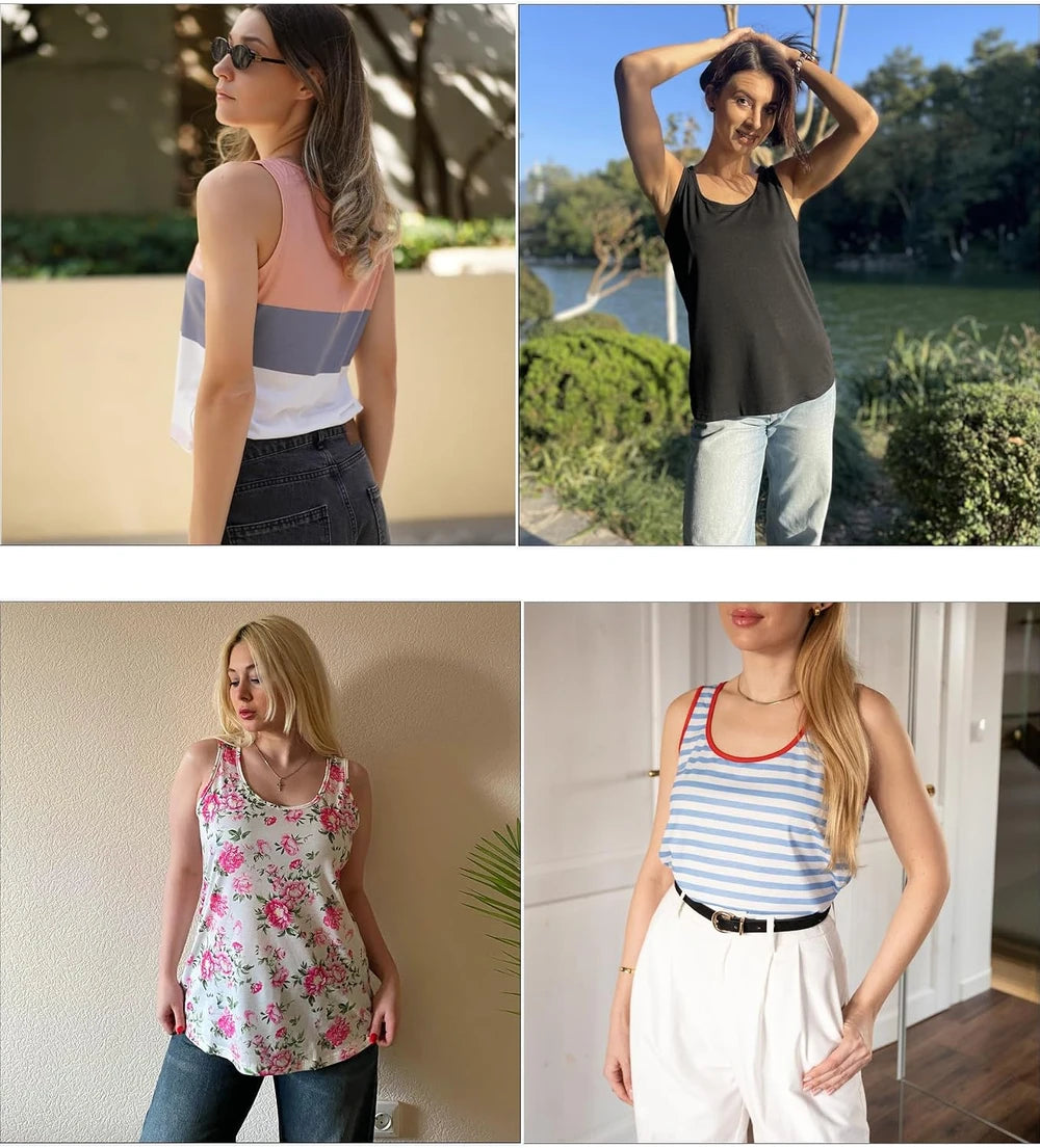 Flowy Scoop Neck Tank Top